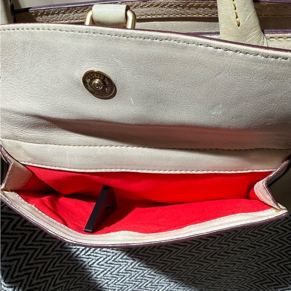 Dooney & Bourke Florentine Leather Whipstitch Satchel - Cream/Bone - 2015-2017 - Picture 7 of 16